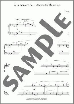 A La Maniere De Borodine(Maurice Ravel) 楽譜 ピアノ（ソロ） ダウンロード