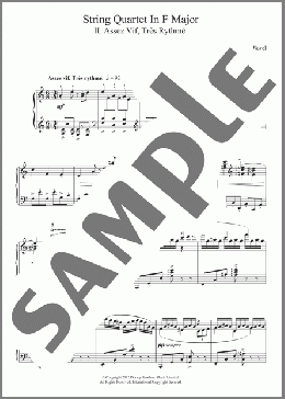 String Quartet In F Major - II. Assez Vif, Tres Rythme(Maurice Ravel) 楽譜 ピアノ（ソロ） ダウンロード