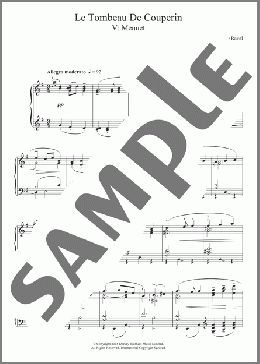 Le Tombeau De Couperin-V. Menuet(Maurice Ravel) 楽譜 ピアノ（ソロ） ダウンロード