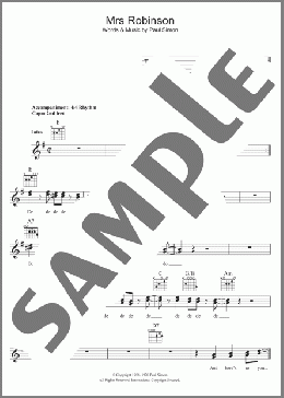 Mrs. Robinson(Simon & Garfunkel) 楽譜 その他 ダウンロード