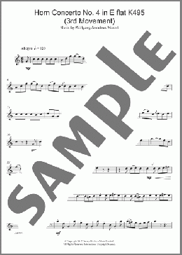 Rondo from Horn Concerto No.4, K495(Wolfgang Amadeus Mozart) 楽譜 アルトサックス（ソロ） ダウンロード