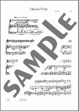 Chanson Triste(Pyotr Il'yich Tchaikovsky) 楽譜 フルート ダウンロード
