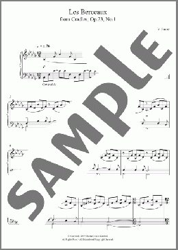 Les Berceaux (from Cradles, Op.23, No.1)(Gabriel Faure) 楽譜 ピアノ（ソロ） ダウンロード