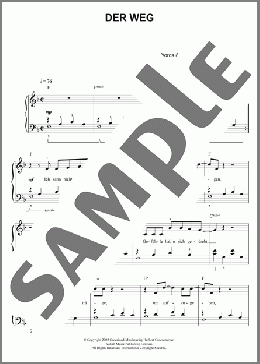 Der Weg(Herbert Groenemeyer) 楽譜 ピアノ（ソロ） ダウンロード