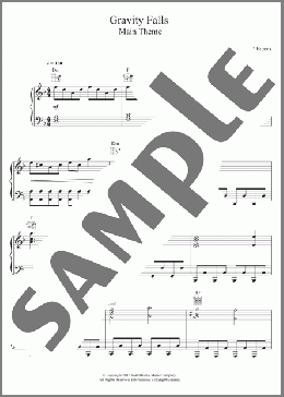 Gravity Falls (Main Theme)(Brad Breeck) 楽譜 ピアノ（ソロ） ダウンロード