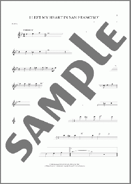 I Left My Heart In San Francisco(Tony Bennett) 楽譜 フルート ダウンロード