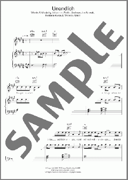 Unendlich(Silbermond) 楽譜 その他 ダウンロード