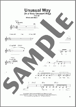 Unusual Way(Linda Eder/Maury Yeston) 楽譜 その他 ダウンロード