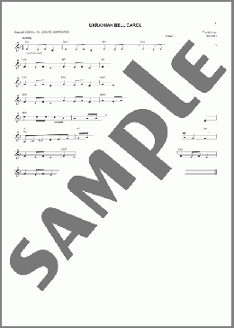 Ukrainian Bell Carol(Traditional) 楽譜 その他 ダウンロード