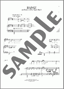 Bang!(Stephen Sondheim) 楽譜 その他 ダウンロード