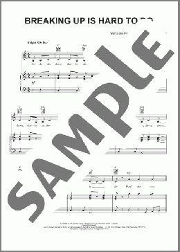 Breaking Up Is Hard To Do(Neil Sedaka/Partridge Family) 楽譜 ピアノ & ボーカル & ギター ダウンロード