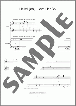 Hallelujah, I Love Her So(Peggy Lee/Jeremy Siskind) 楽譜 ピアノ（連弾） ダウンロード