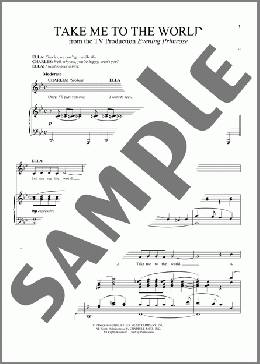 Take Me To The World(Stephen Sondheim) 楽譜 その他 ダウンロード