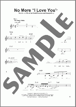 No More ”I Love You's”(Annie Lennox) 楽譜 その他 ダウンロード