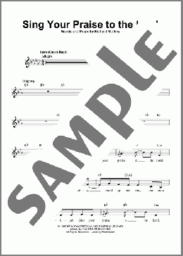 Sing Your Praise To The Lord(Rich Mullins) 楽譜 その他 ダウンロード