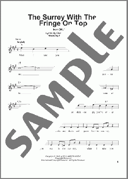 The Surrey With The Fringe On Top (from Oklahoma!)(Rodgers & Hammerstein) 楽譜 その他 ダウンロード