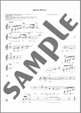 Indian Love Call(Otto Harbach/Rudolf Friml/Oscar Hammerstein II) 楽譜 その他 ダウンロード