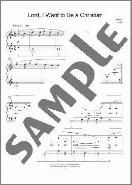 Lord, I Want To Be A Christian (arr. Mona Rejino)(Fred Kern/Mona Rejino/Phillip Keveren) 楽譜 ピアノ（ソロ） ダウンロード