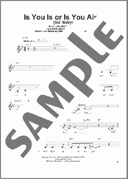 Is You Is, Or Is You Ain't (Ma' Baby)(Louis Jordan) 楽譜 その他 ダウンロード