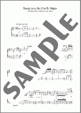 Symphony No.5 in Bb Major - 2nd Movement: Andante con moto(Franz Schubert) 楽譜 ピアノ（ソロ） ダウンロード