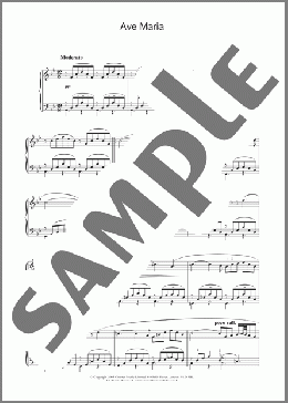 Ave Maria(Franz Schubert) 楽譜 ピアノ（ソロ） ダウンロード