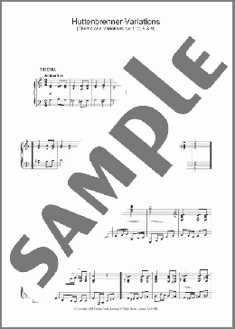 Huttenbrenner Variations(Franz Schubert) 楽譜 ピアノ（ソロ） ダウンロード