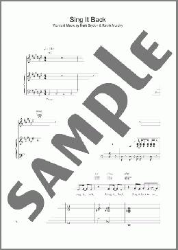 Sing It Back(Moloko) 楽譜 その他 ダウンロード
