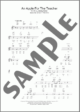 An Apple For The Teacher(Johnny Burke) 楽譜 その他 ダウンロード