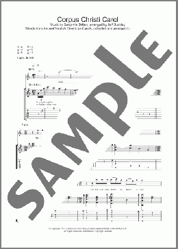 Corpus Christi Carol(Jeff Buckley) 楽譜 ギター（ソロ） ダウンロード