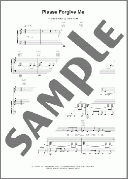Please Forgive Me(David Gray) 楽譜 その他 ダウンロード