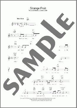 Strange Fruit(Billie Holiday) 楽譜 その他 ダウンロード
