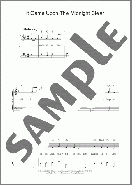It Came Upon The Midnight Clear(Edmund Hamilton Sears) 楽譜 ピアノ（ソロ） ダウンロード