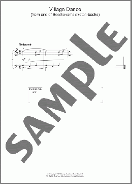 Village Dance(Ludwig Van Beethoven) 楽譜 ピアノ（ソロ） ダウンロード