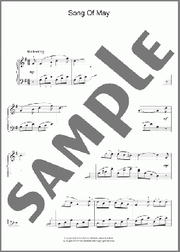 Song Of May(Wolfgang Amadeus Mozart) 楽譜 ピアノ（ソロ） ダウンロード