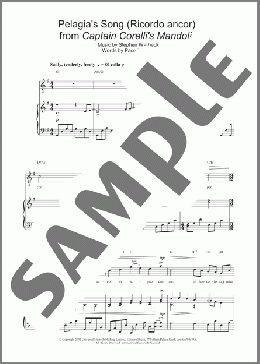 Pelagia's Song (Ricordo ancor)  from Captain Corelli's Mandolin(Russell Watson) 楽譜 その他 ダウンロード