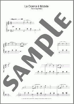La Donna e Mobile(Giuseppe Verdi) 楽譜 ピアノ（ソロ） ダウンロード