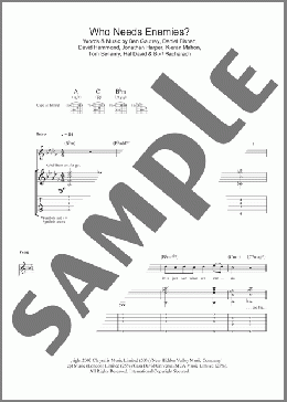 Who Needs Enemies?(The Cooper Temple Clause) 楽譜 ギター（ソロ） ダウンロード