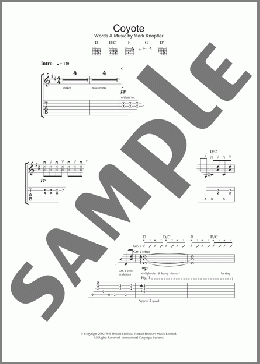 Coyote(Mark Knopfler) 楽譜 ギター（ソロ） ダウンロード