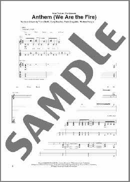 Anthem (We Are The Fire)(Trivium) 楽譜 ギター（ソロ） ダウンロード