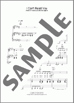 I Can't Read You(Daniel Bedingfield) 楽譜 その他 ダウンロード