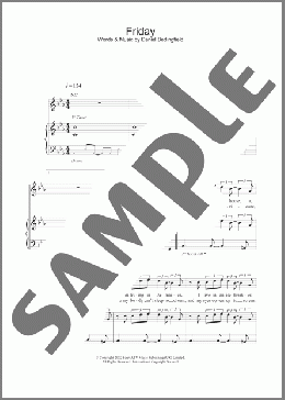 Friday(Daniel Bedingfield) 楽譜 その他 ダウンロード