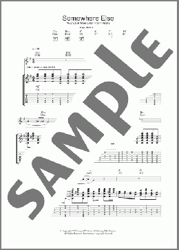 Somewhere Else(Travis) 楽譜 ギター（ソロ） ダウンロード