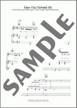 How You Remind Me(Nickelback) 楽譜 その他 ダウンロード