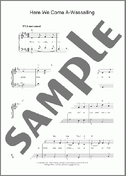 Here We Come A-Wassailing(Traditional) 楽譜 ピアノ（ソロ） ダウンロード