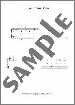 I Saw Three Ships(Traditional) 楽譜 ピアノ（ソロ） ダウンロード