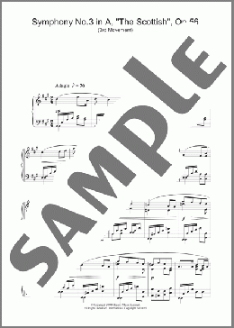 Symphony No.3 in A, 'The Scottish', Op.56 (3rd Movement)(Felix Mendelssohn) 楽譜 ピアノ（ソロ） ダウンロード