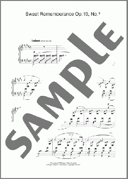 Sweet Rememberance Op.19, No.1(Felix Mendelssohn) 楽譜 ピアノ（ソロ） ダウンロード