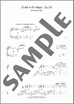 Octet in Eb Major, Op.20(Felix Mendelssohn) 楽譜 ピアノ（ソロ） ダウンロード