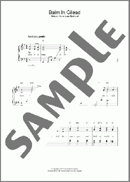Balm In Gilead(African-American Spiritual) 楽譜 ピアノ（ソロ） ダウンロード