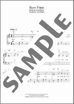Born Free(John Barry) 楽譜 ピアノ（ソロ） ダウンロード